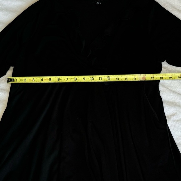 torrid baby doll black empire waist dress preppy sexy ruffled V neck flattering - Picture 12 of 16